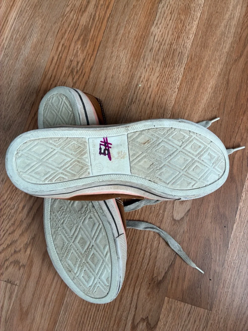 Canvas Lace-Up Sneakers - Brown